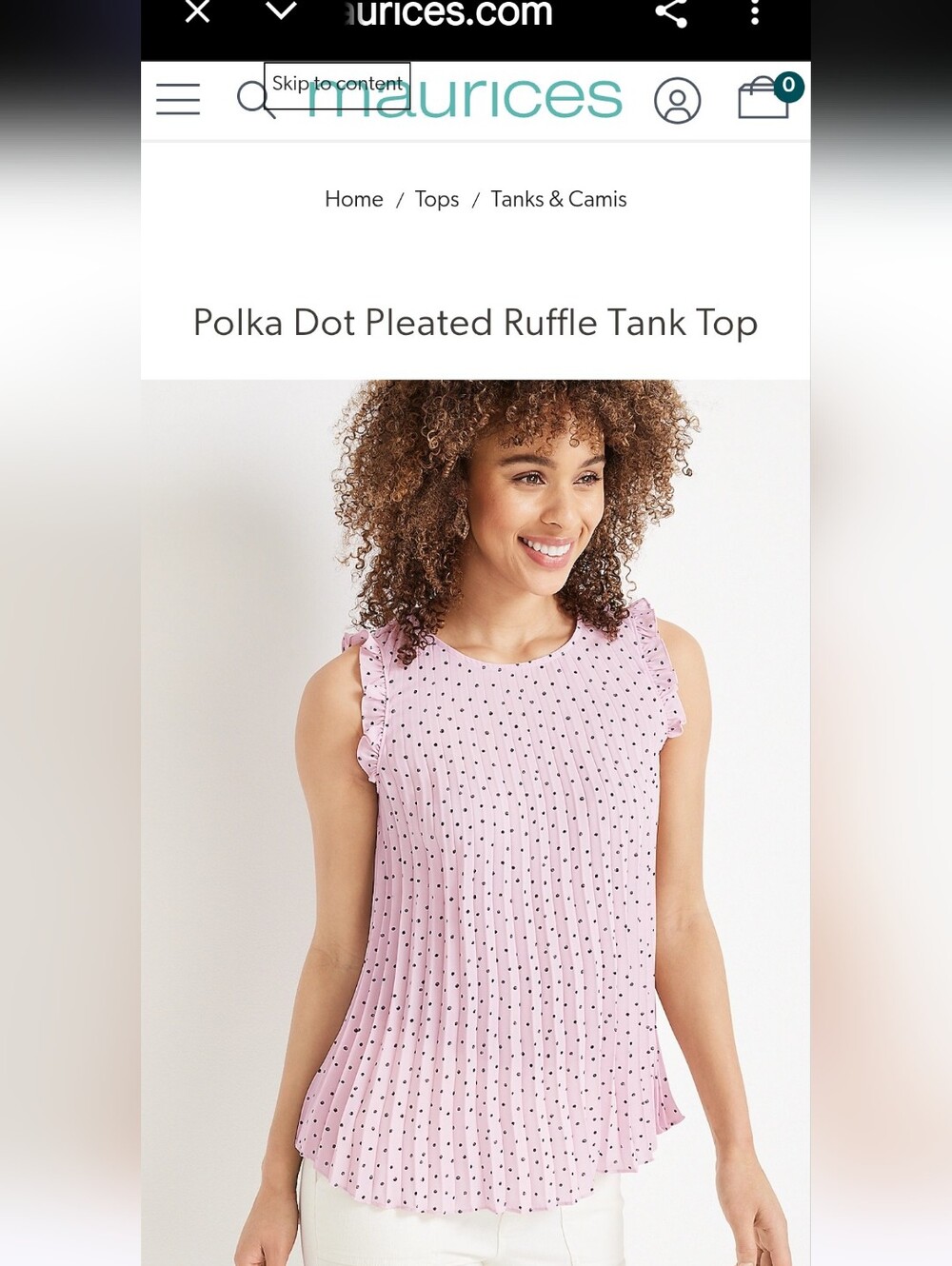 NWT Very Cute Maurices Black & Pink Polka Dot Top XL - Picture 4 of 4